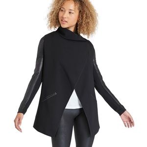 NWT Spanx Drape Front black Jacket sz Large